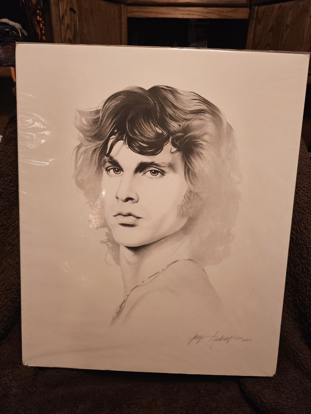 Gary Saderup Charcoal Portrait ~ 1988 Jim Morrison